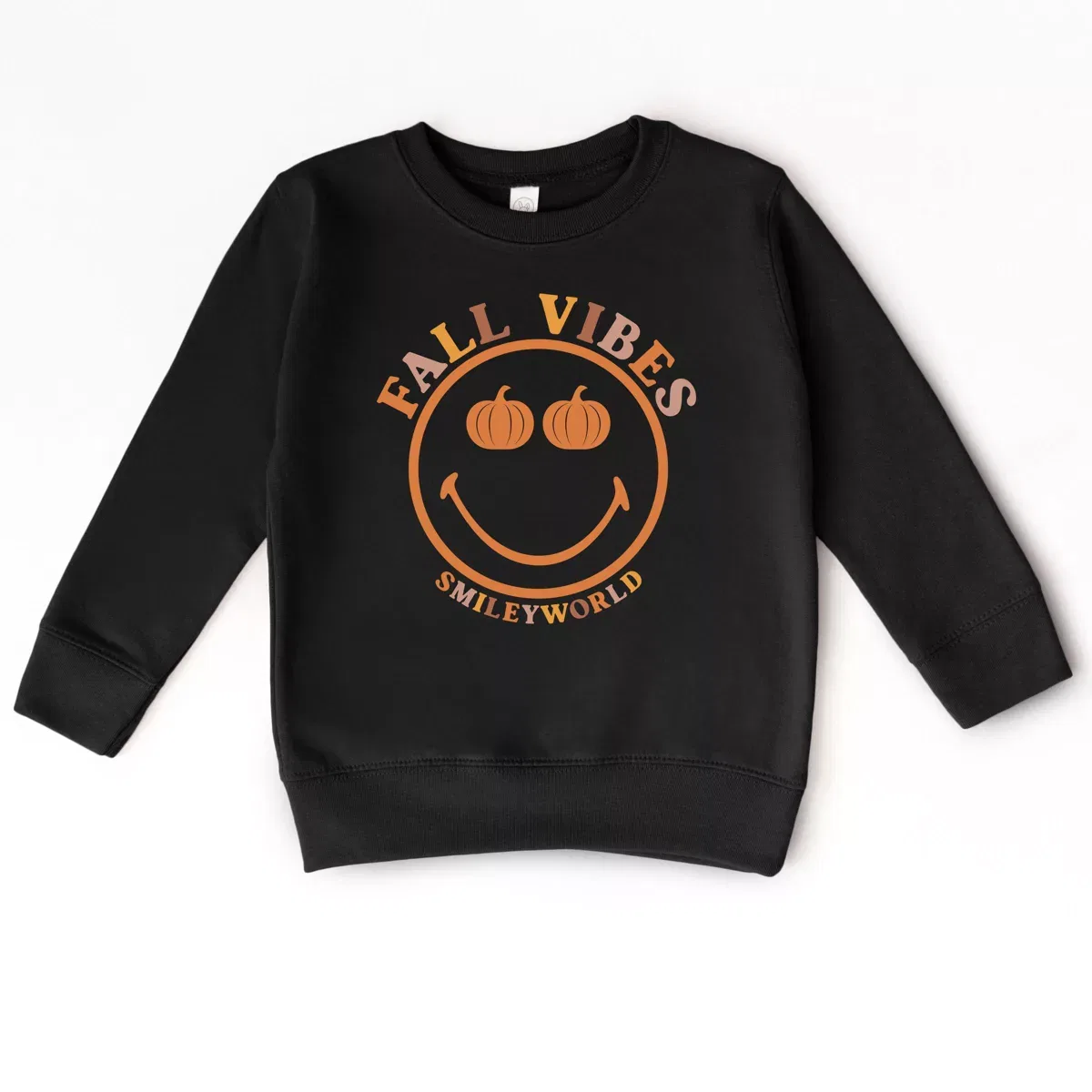 Детский свитшот с принтом SmileyWorld Fall Vibes The Juniper Shop, Black