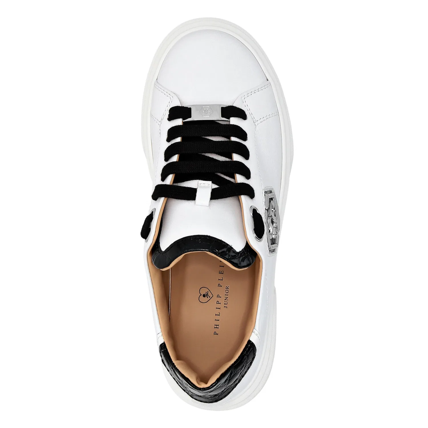 Детские кроссовки с низким верхом PHILIPP PLEIN, White/Black — фото 2