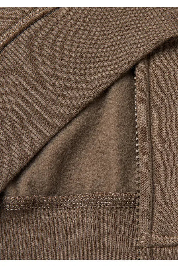 Детское худи для мальчиков с принтом United Colors Of Benetton, Khaki Coffee — фото 3