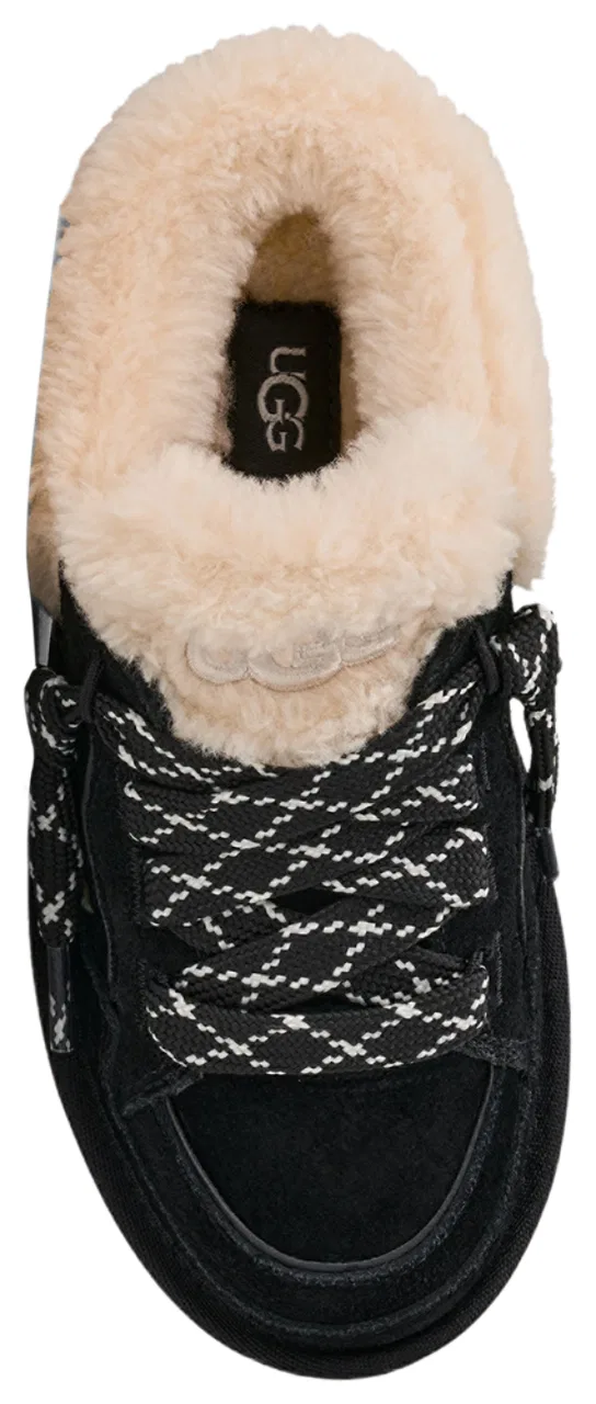 Детские мюли для девочек UGG Lowmel Mule, Black/White — фото 4