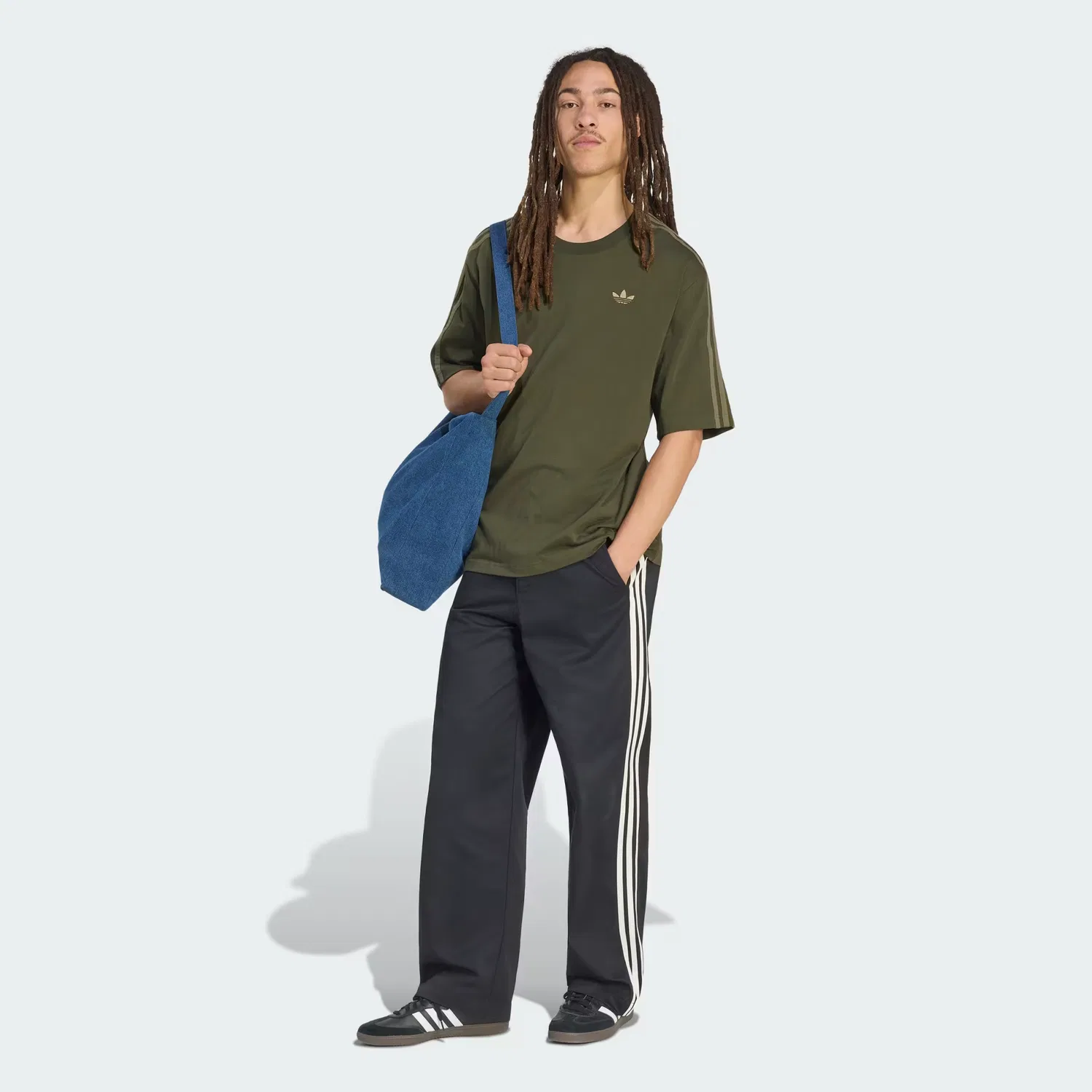 Мужские брюки со складками 3 Stripes Pleated Pants Adidas Originals, черный — фото 4