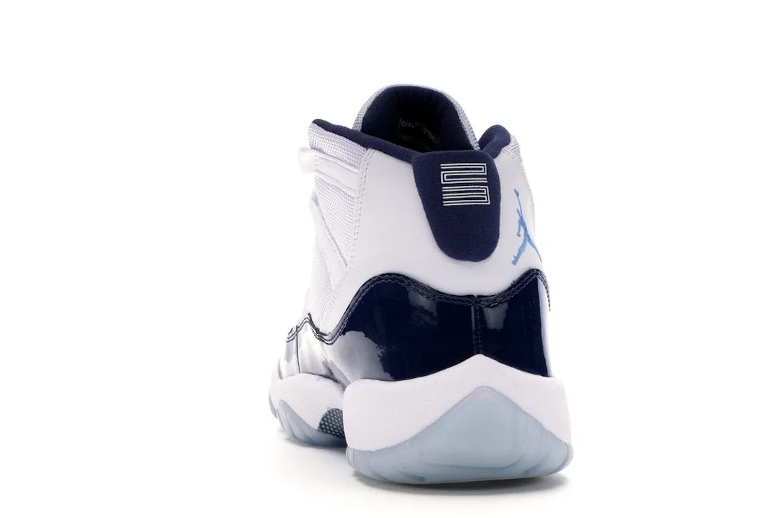 Детские кроссовки Lifestyle с принтом Jordan 11 Retro UNC Win Like 82 Jordan, White/University Blue-Midnight Navy — фото 4