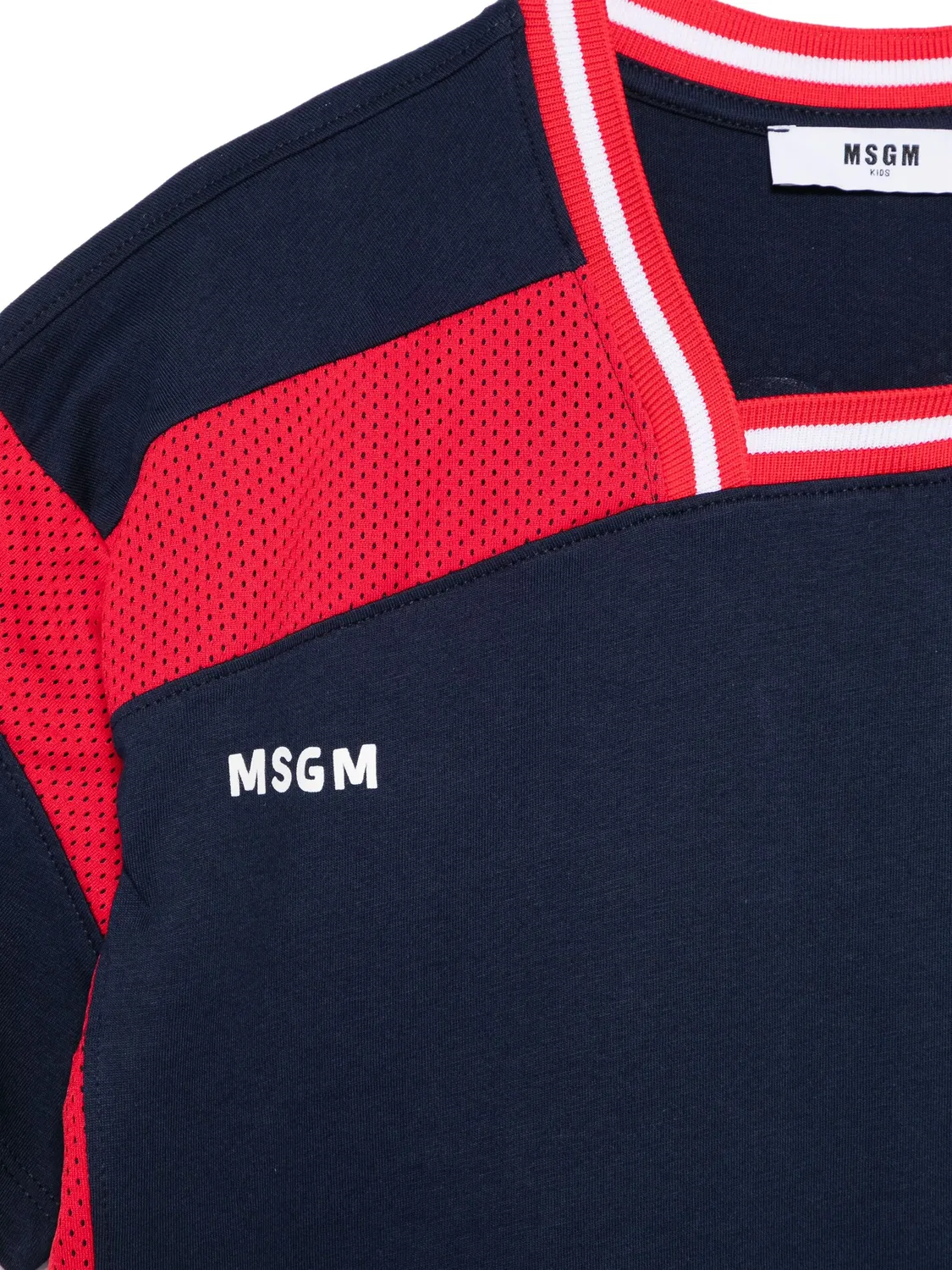 Футболка из джерси MSGM, темно-синий — фото 3