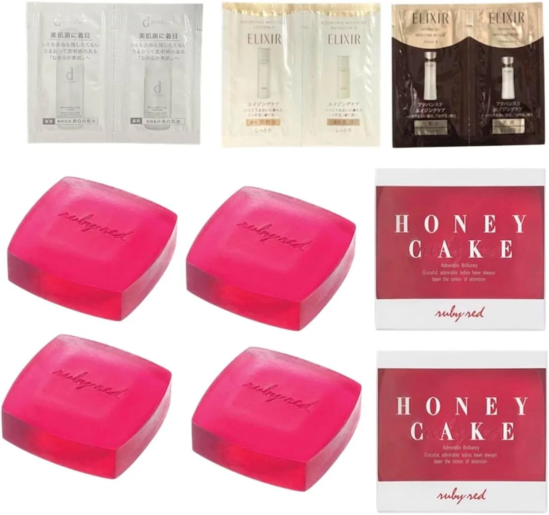 Набор для ухода за кожей Shiseido Honecake Ruby Red, 6 образцов