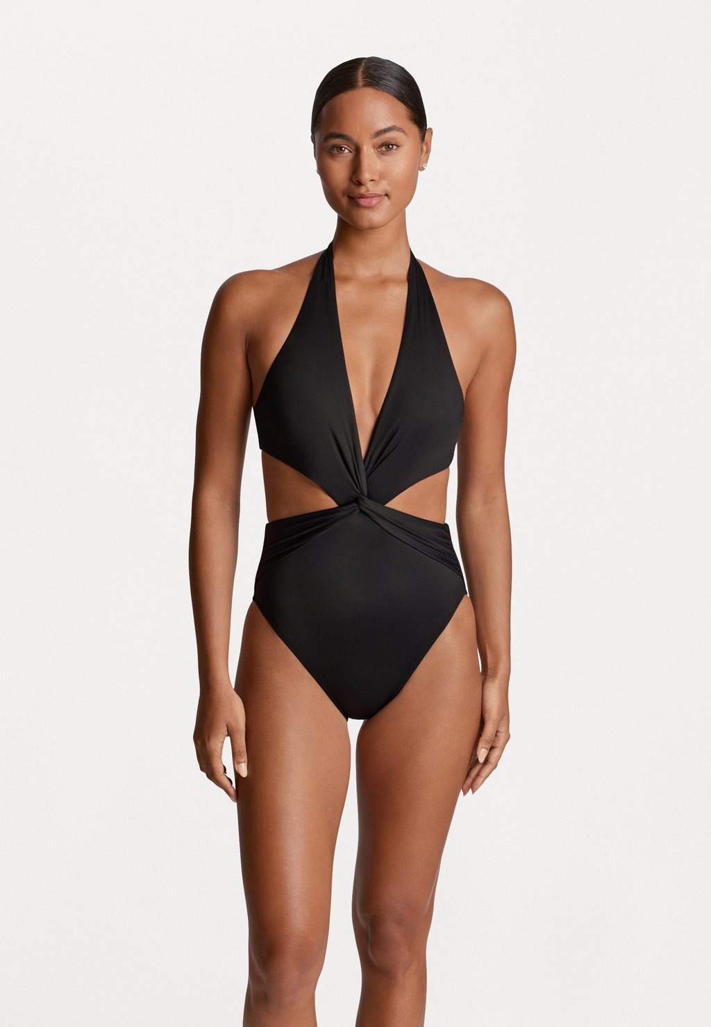 

Купальник CUTOUT TWIST HALTER 1PC Lauren Ralph Lauren, черный