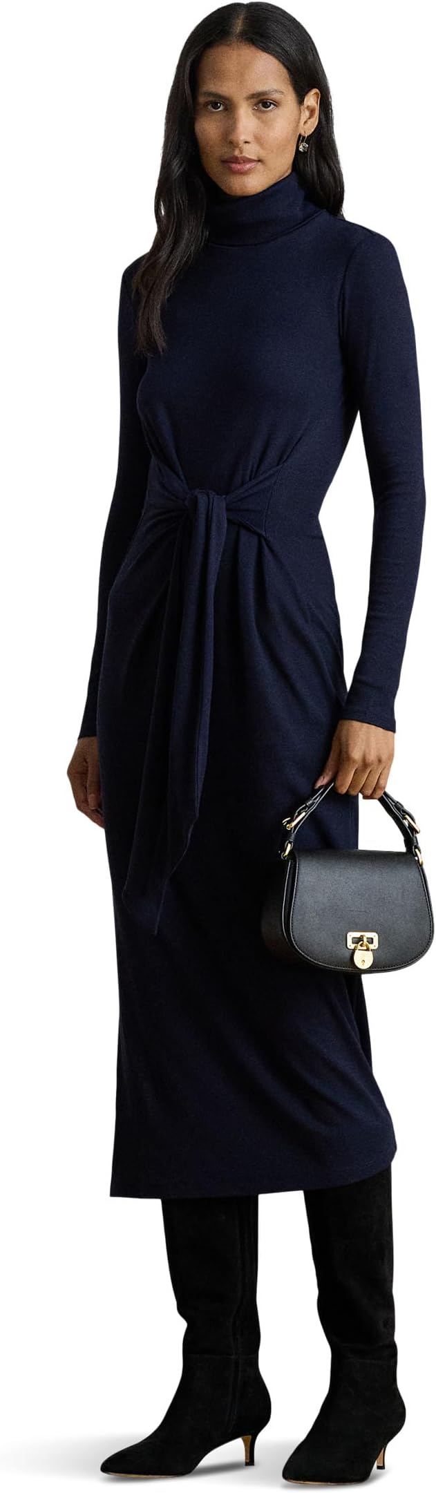 

Женское платье-водолазка с завязками спереди Lauren Ralph Lauren, Lighthouse Navy