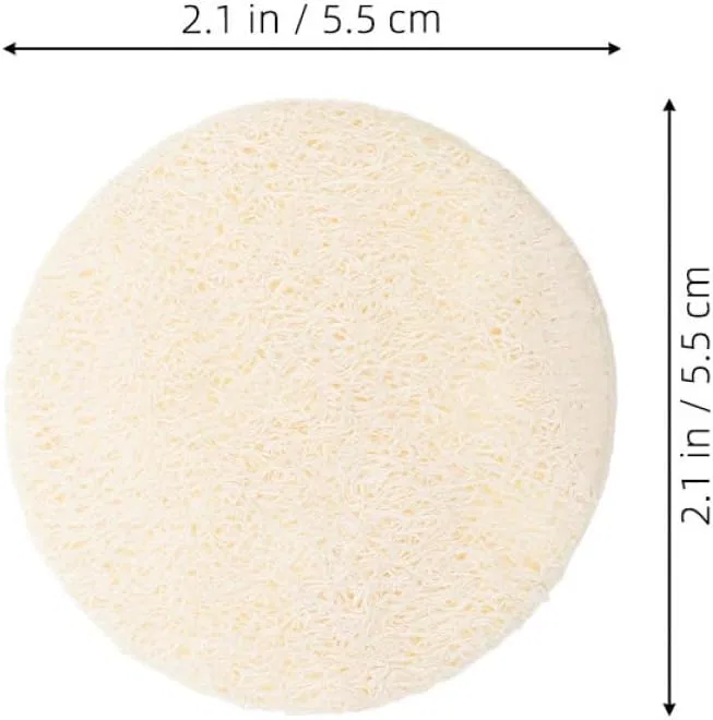 Набор люфы для пилинга лица, Alipis, 30 шт, 5.5x5.5x0.1 см, Beige — фото 2
