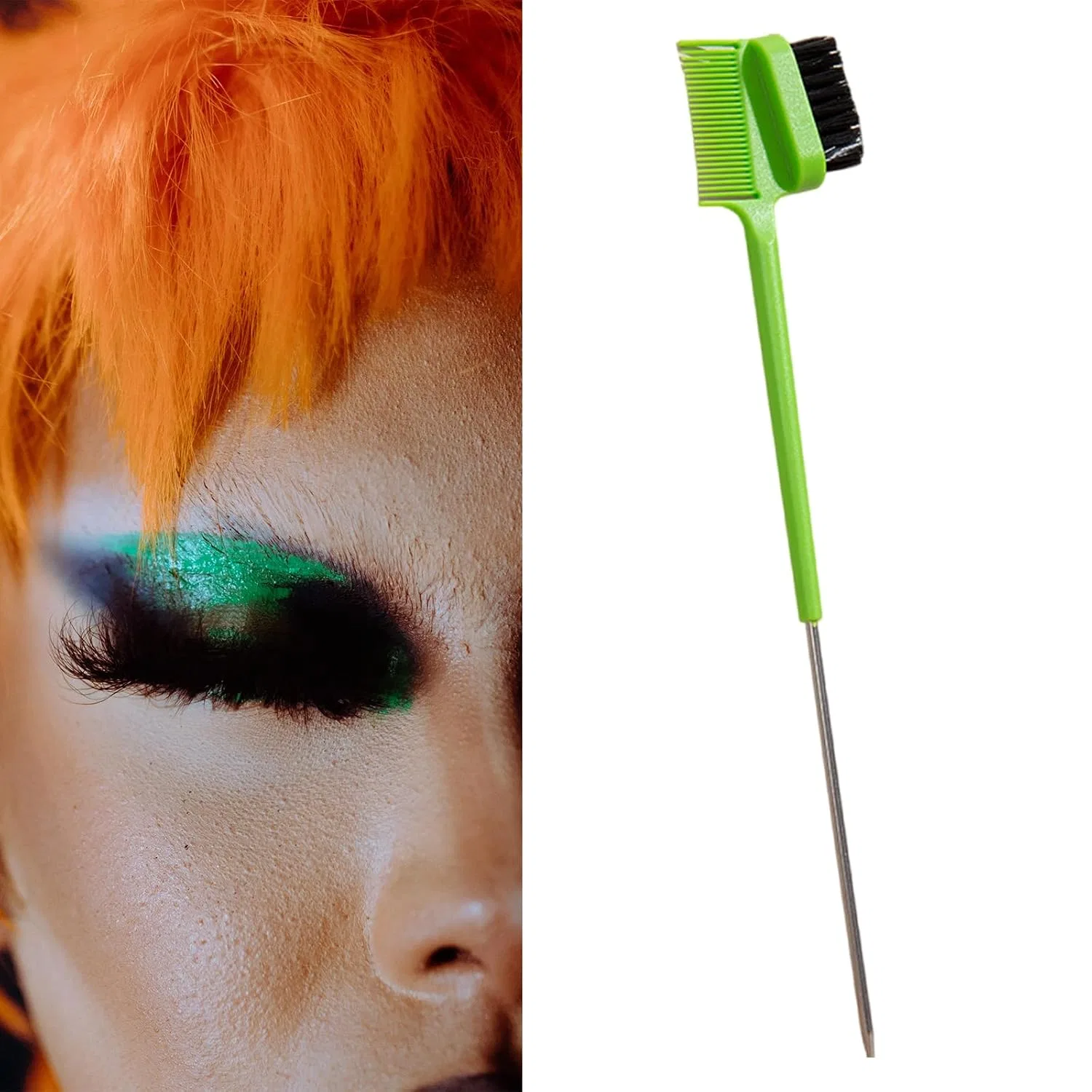 Двусторонняя щетка для волос с расческой HUAANYA, Light Green — фото 2