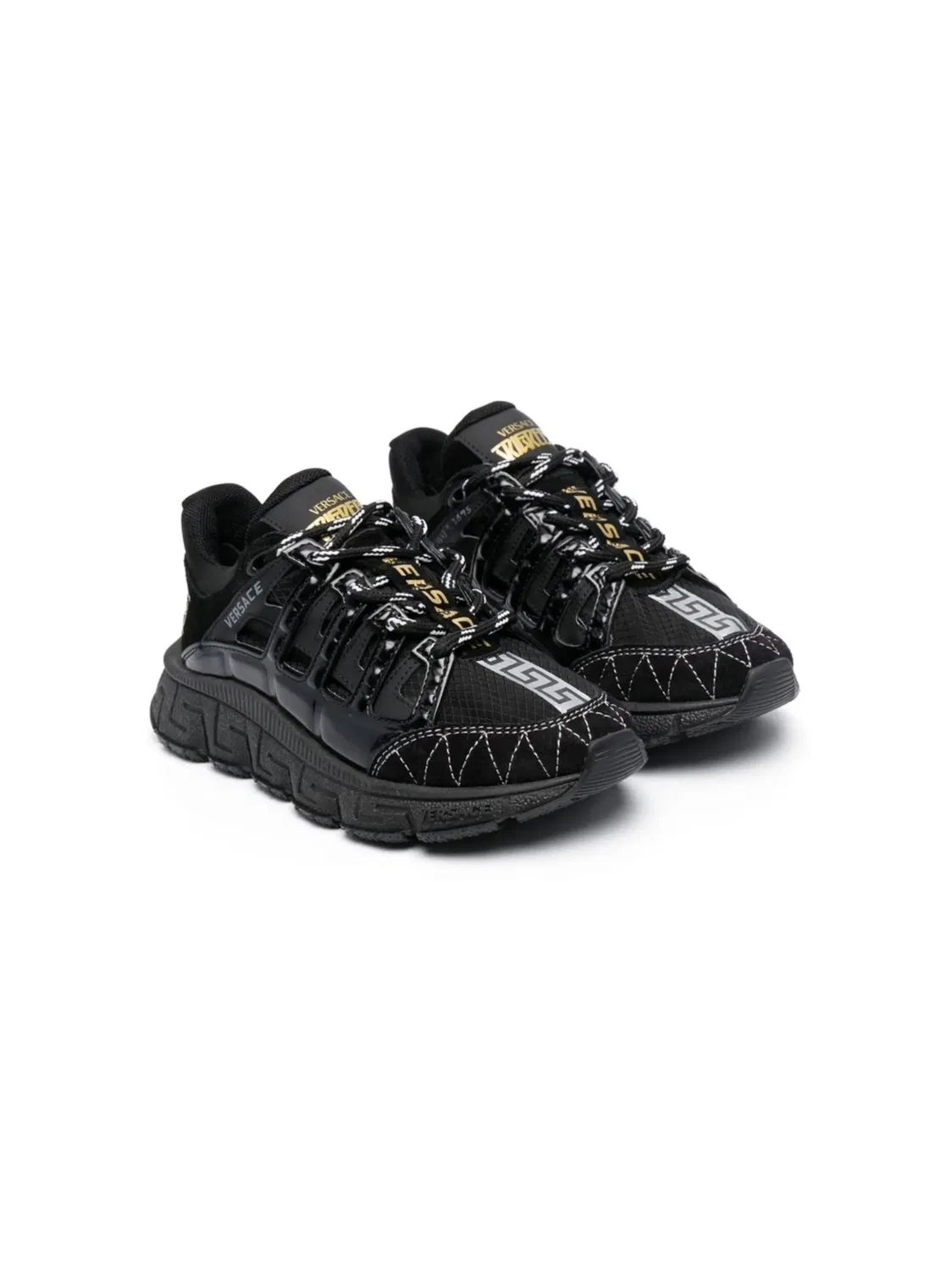 Кеды Trigreca черные Versace, черный