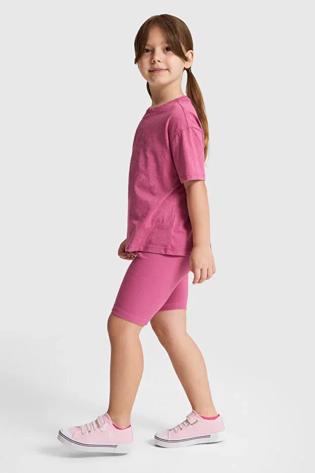 Детские леггинсы для девочек однотонные U.S. Polo Assn., Fusya
