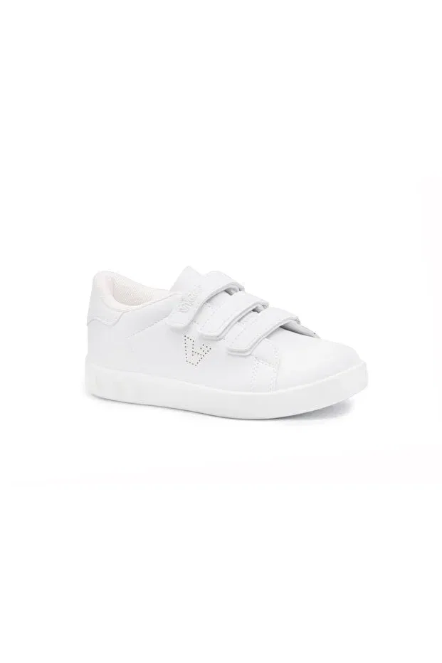 Детские кеды для девочек с подсветкой Vicco, White