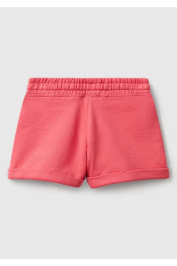 Детские шорты для девочек с принтом United Colors Of Benetton, Fuchsia — фото 2