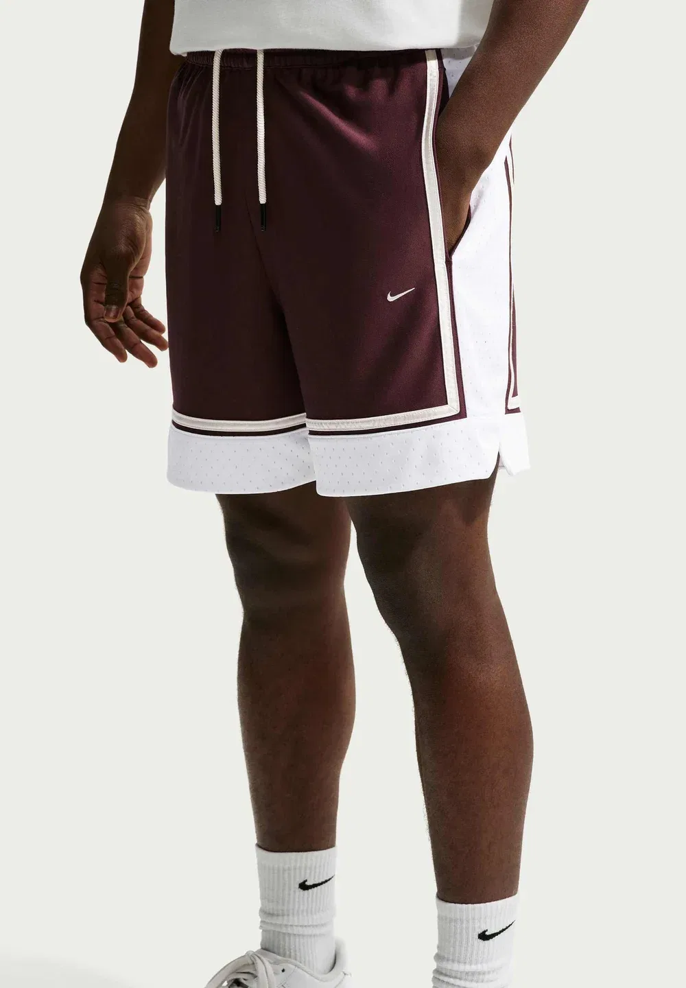 M nk df si gm pro 6in short - спортивные шорты Nike Performance, Burgundy Crush/White/Pale Ivory