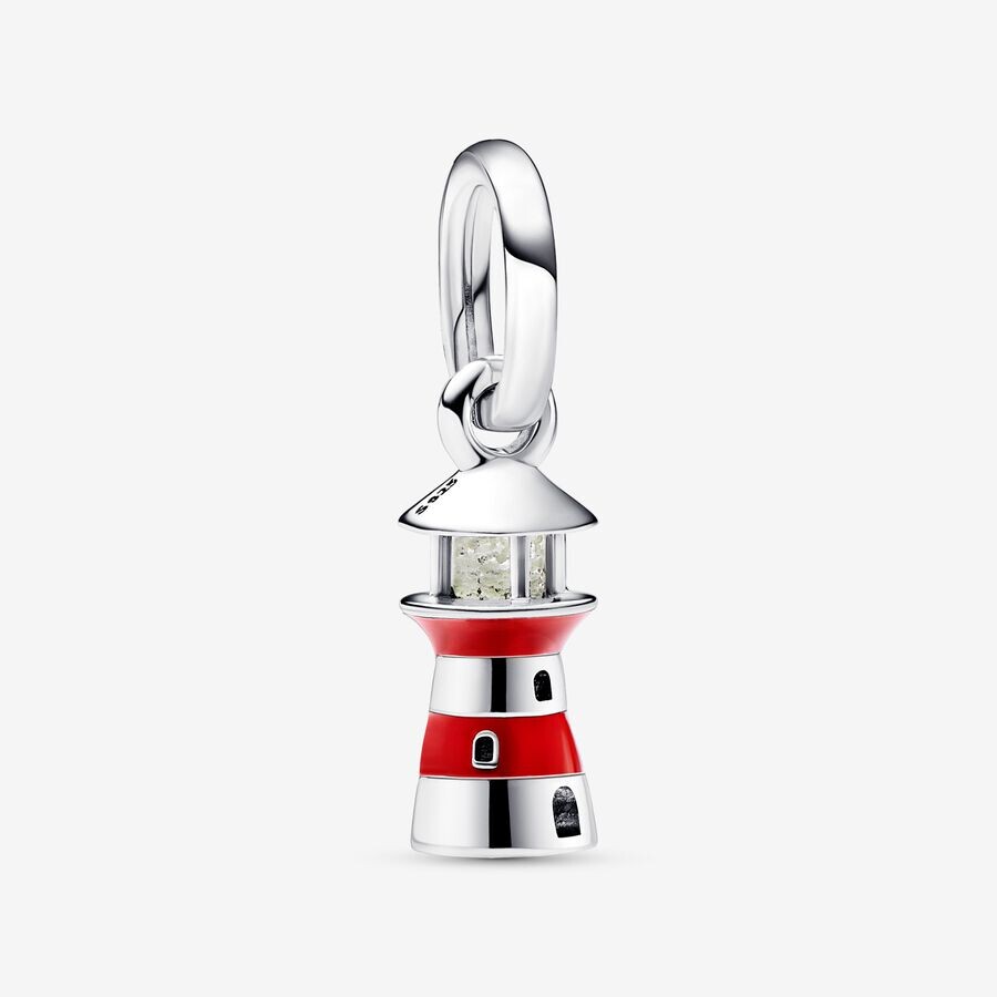 

Шарм-подвеска Pandora Glow-In-The-Dark Lighthouse, серебро/красный