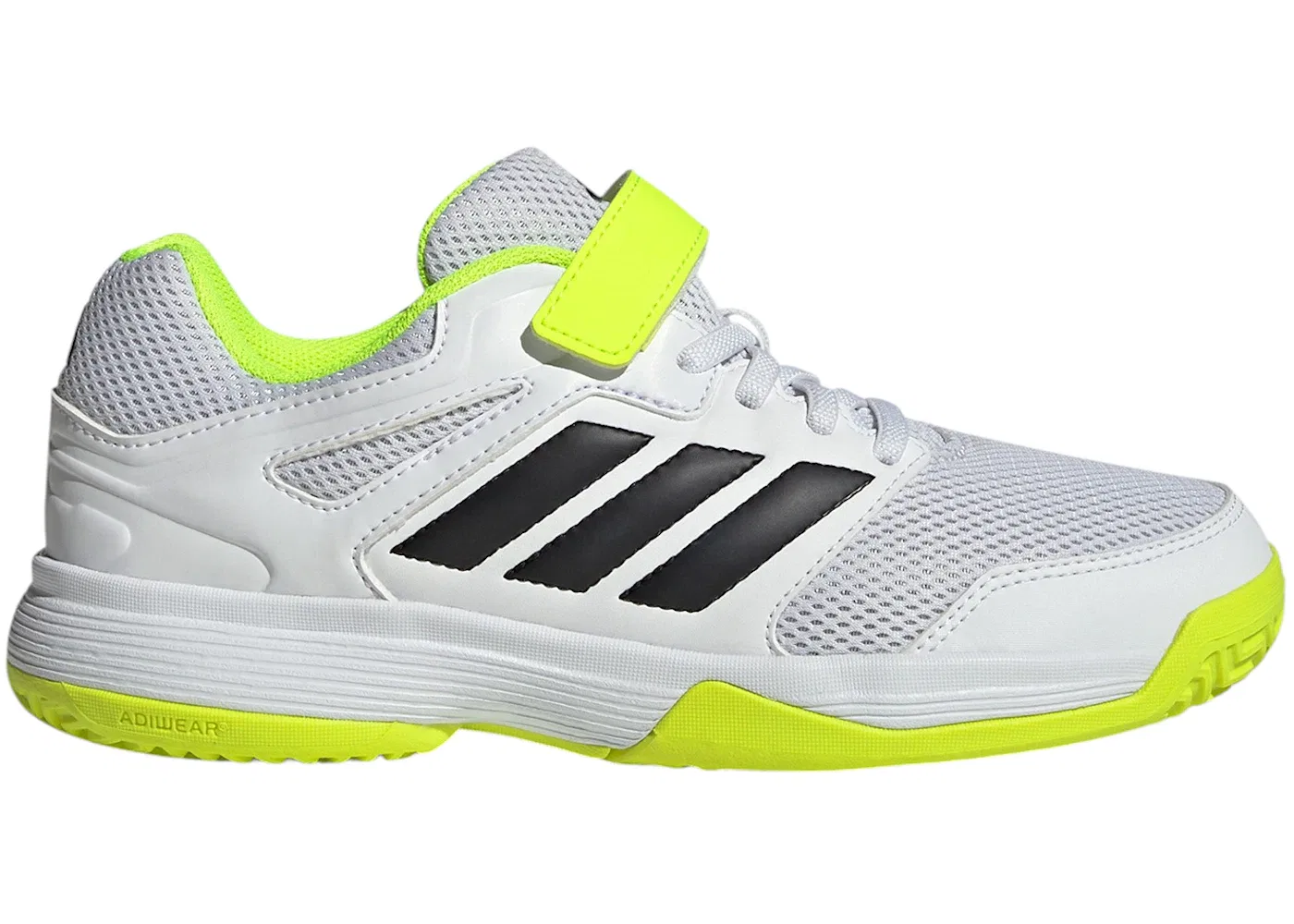 Детские кроссовки для игры в зале Speedcourt Indoor Adidas, Cloud White Core Black Lucid Lemon