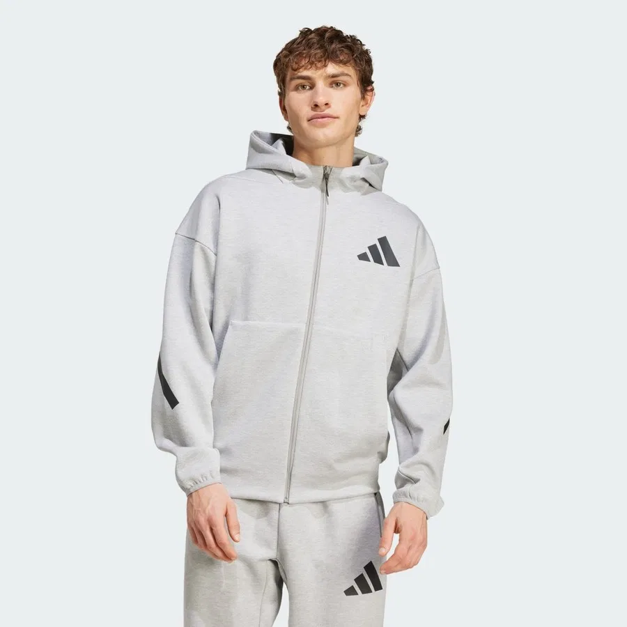 Худи мужское с капюшоном и полной застежкой-молнией Sportswear JF2450 Z.N.E. adidas, Черный