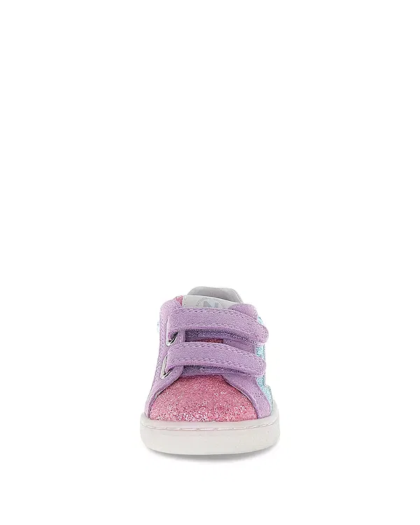 Детские кроссовки для девочек с блестящими деталями Pinn Vl Naturino, Metallic Pink — фото 3