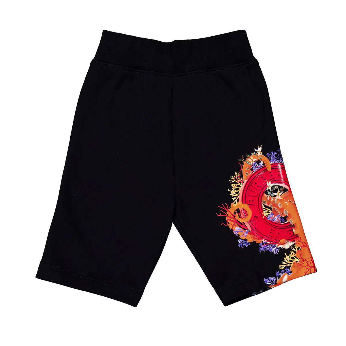 Шорты бермуды хлопковые с принтом Kids Graphic Coral Logo Bermuda Shorts Burberry, Black