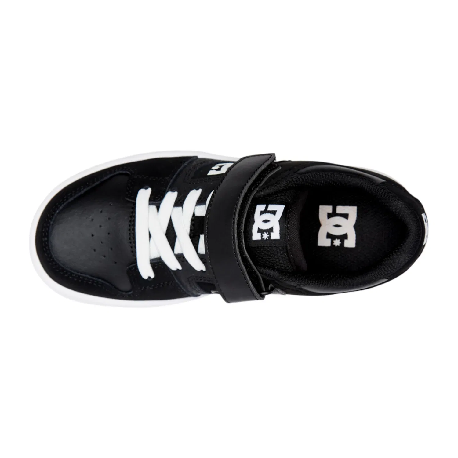 Детские кожаные кроссовки с амортизацией DC Shoes Manteca 4 V, Black/Black/White — фото 4