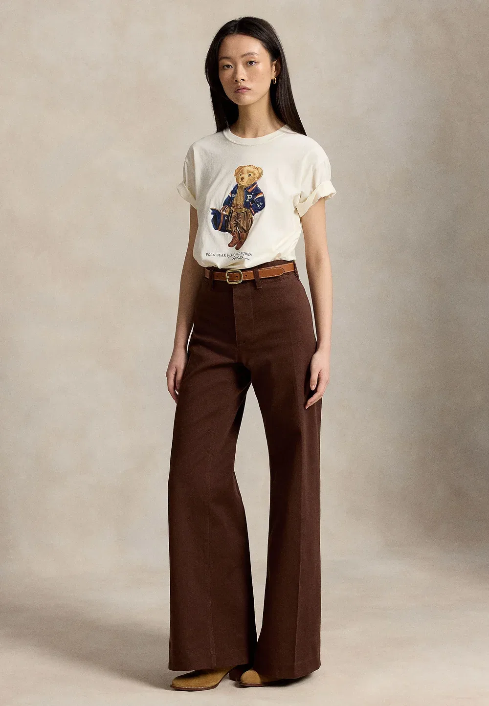Футболка из хлопкового трикотажа с принтом "Медведь поло" Polo Ralph Lauren, Warm White — фото 4