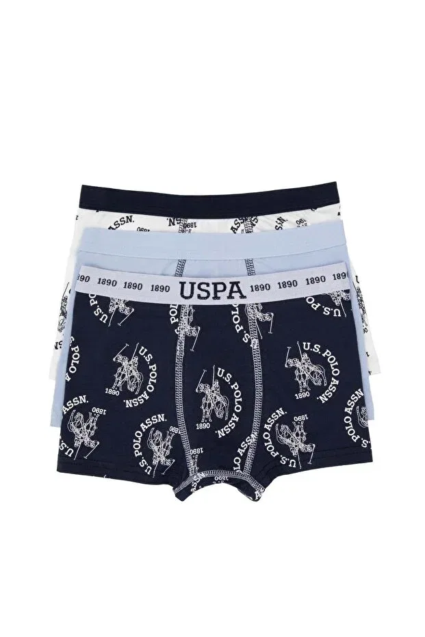 Детский комплект боксеров для мальчиков с принтом U.S. Polo Assn., Blue