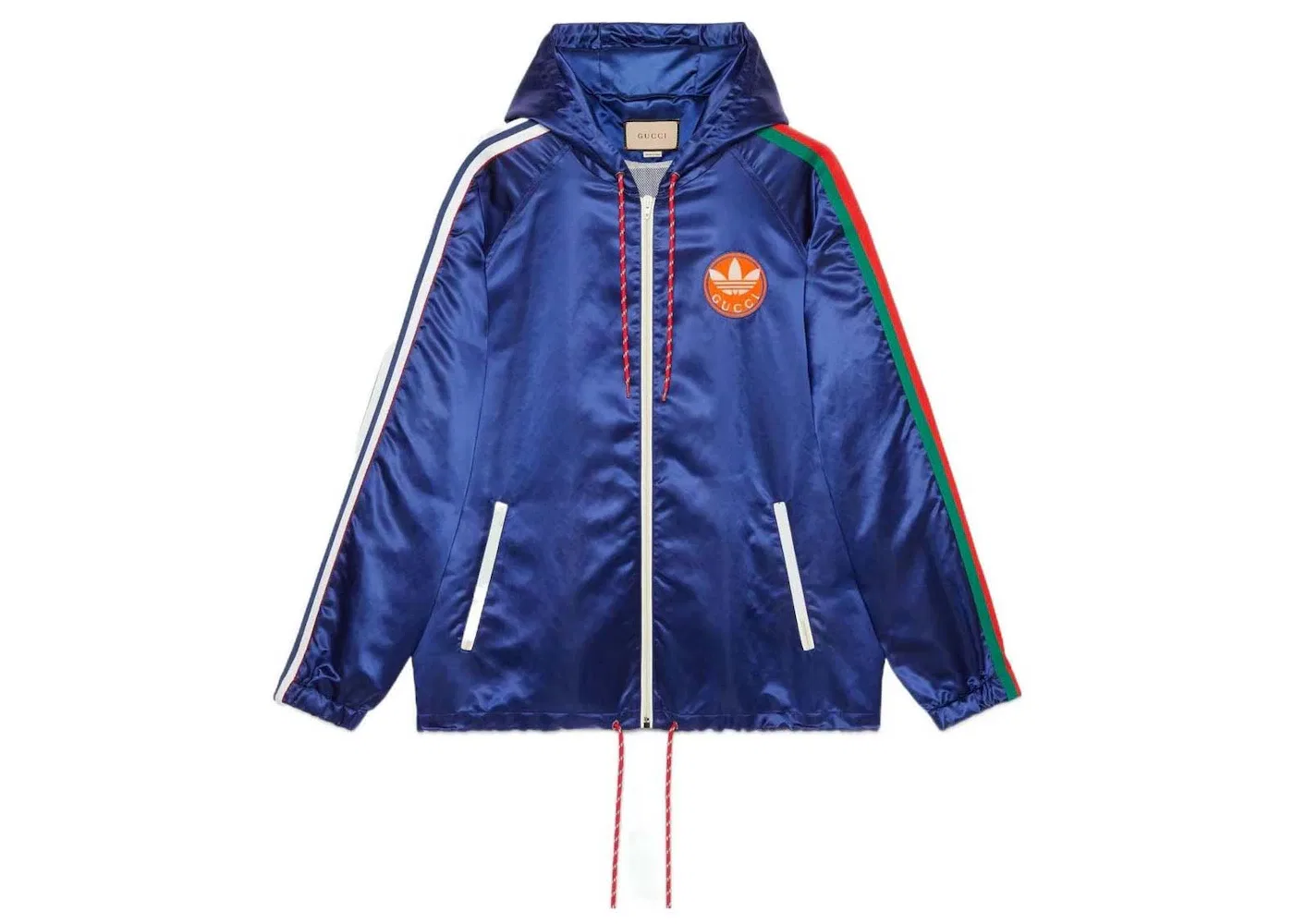 Мужская куртка из сатина и нейлона Gucci x Adidas Jacket, Blue