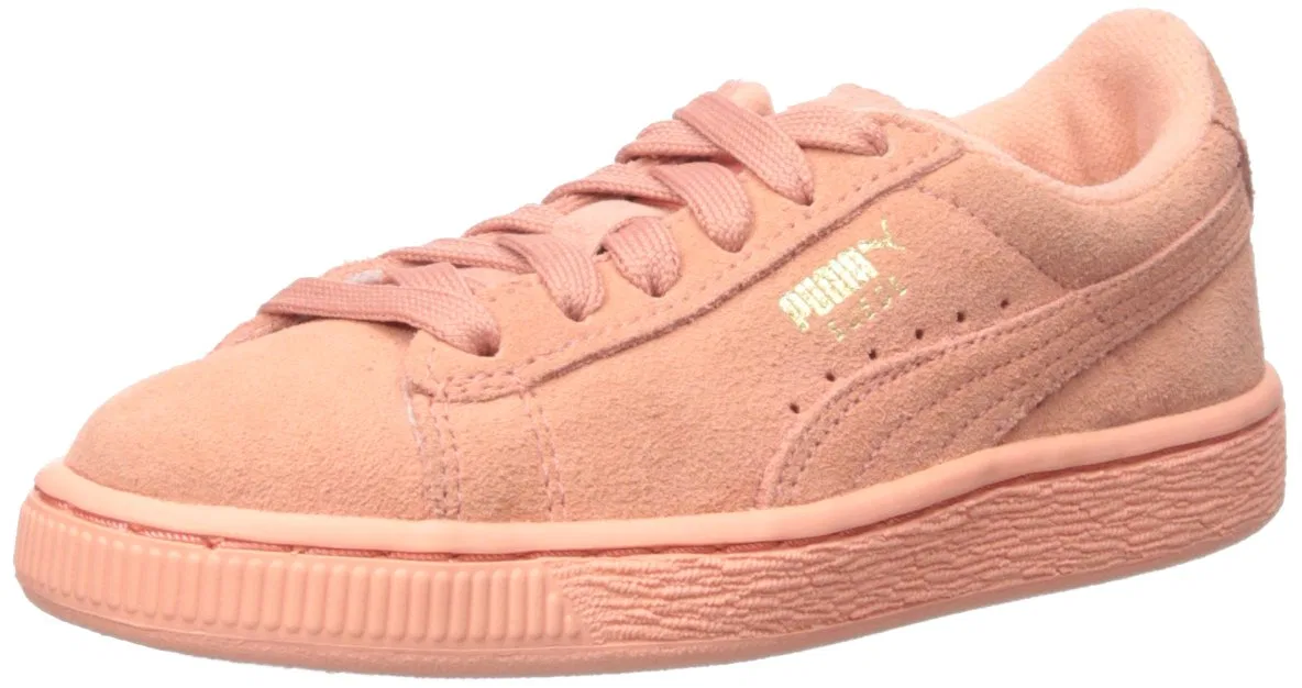 Детские кроссовки для девочек на шнуровке Classic Suede + PUMA, Desert Flower