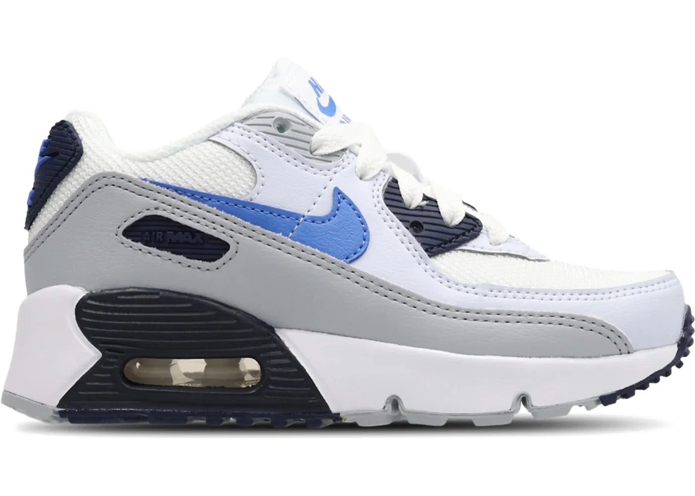 Детские кроссовки Lifestyle Nike Air Max 90, White/Midnight Navy/Football Grey/Blue Crystal