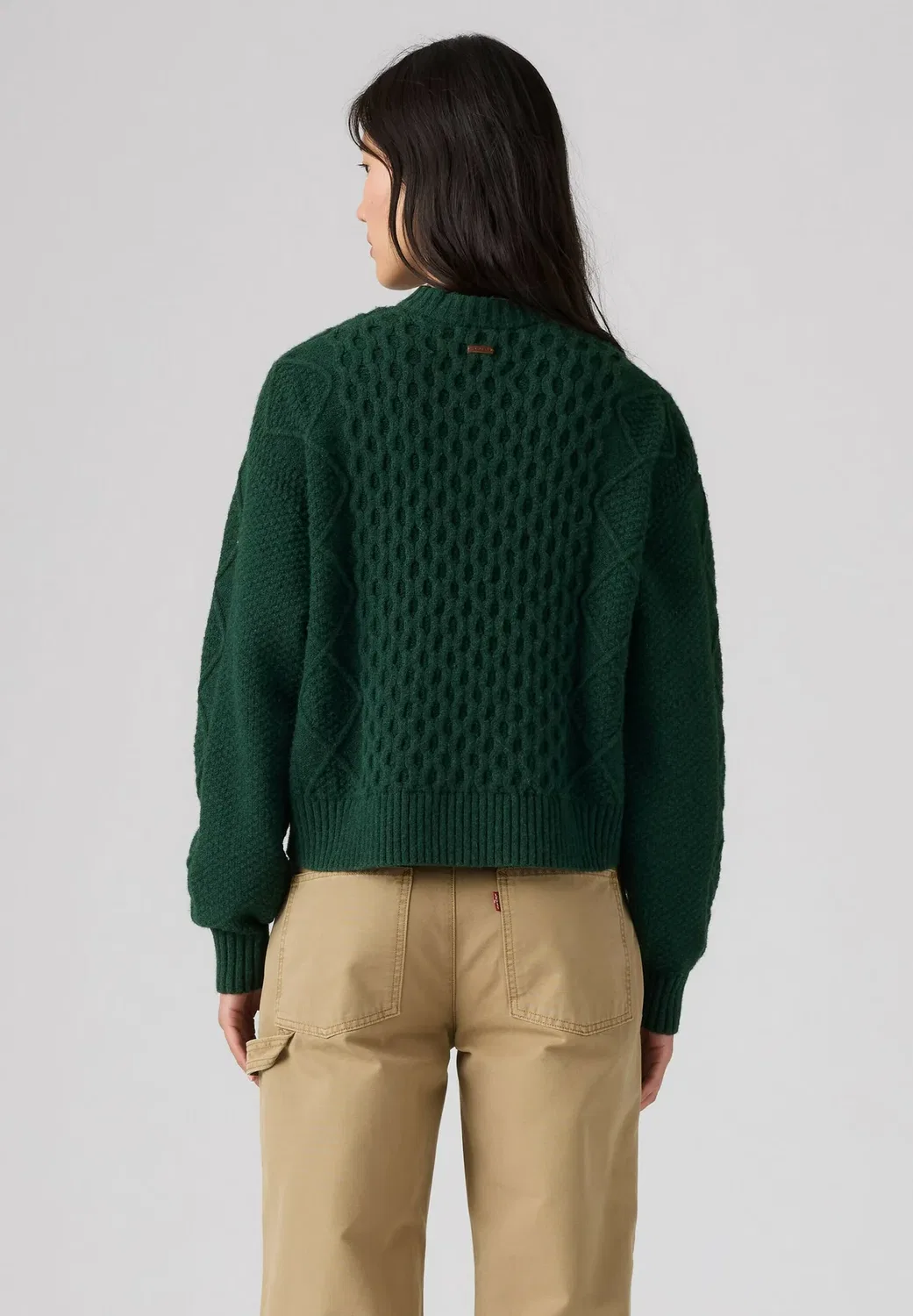 Кардиган Charlotte с круглым вырезом и вышитыми принтами - кардиган Levi'S, Emboldened - Greens - — фото 2