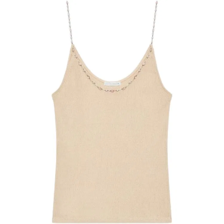 Женское хлопковое камисоле Light Peach Red, ZARA
