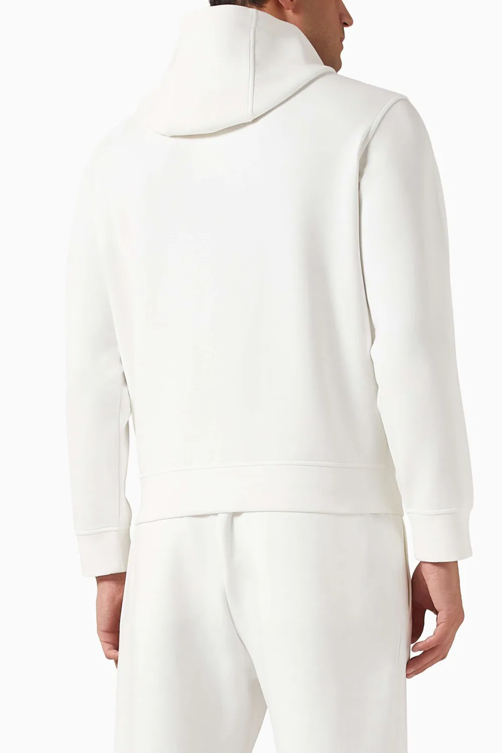 Худи с логотипом Double Jersey Emporio Armani, белый — фото 3