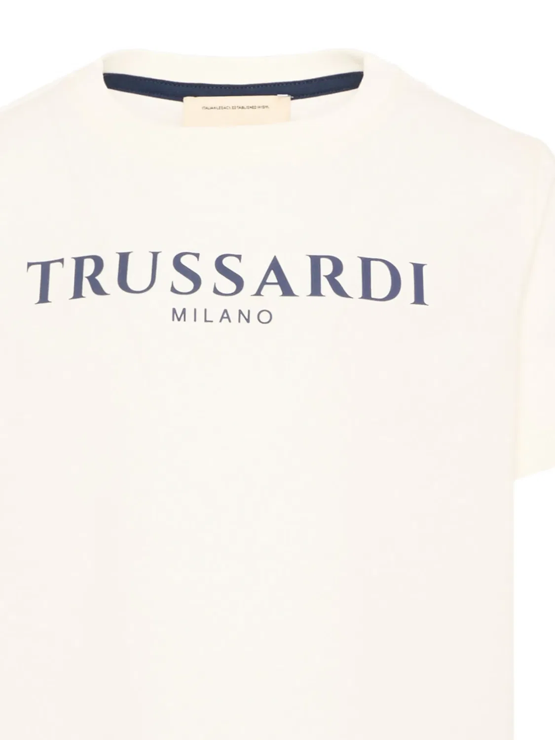 Футболка с логотипом Trussardi Junior, нейтральные цвета — фото 3