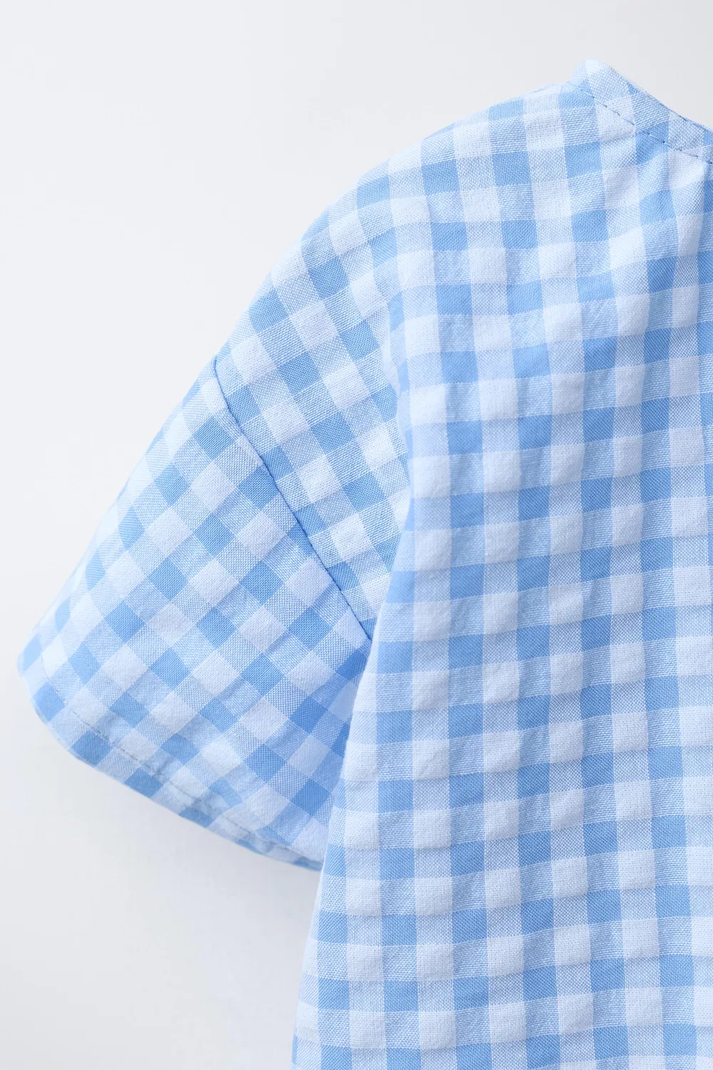 Рубашка в клетку ZARA, Mid-Blue — фото 4