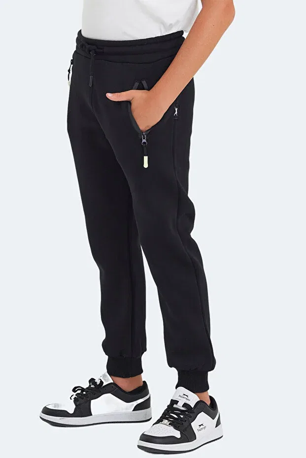 Детские спортивные штаны для мальчиков с молнией Slazenger, Black