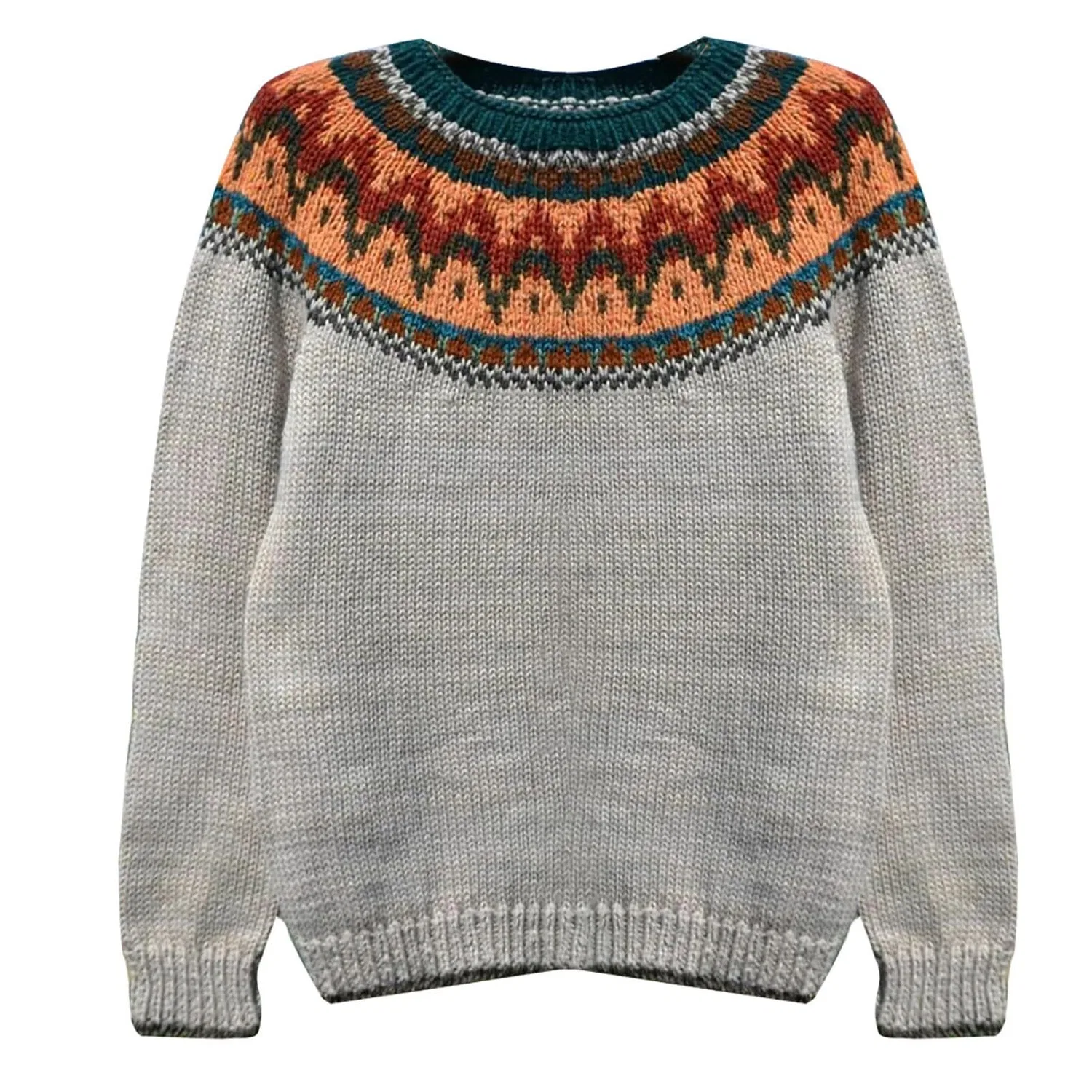 Женский свитер с длинным рукавом Norwegian Women's Winter Warm Chic Elegant Sweater, W-light Ashy — фото 3