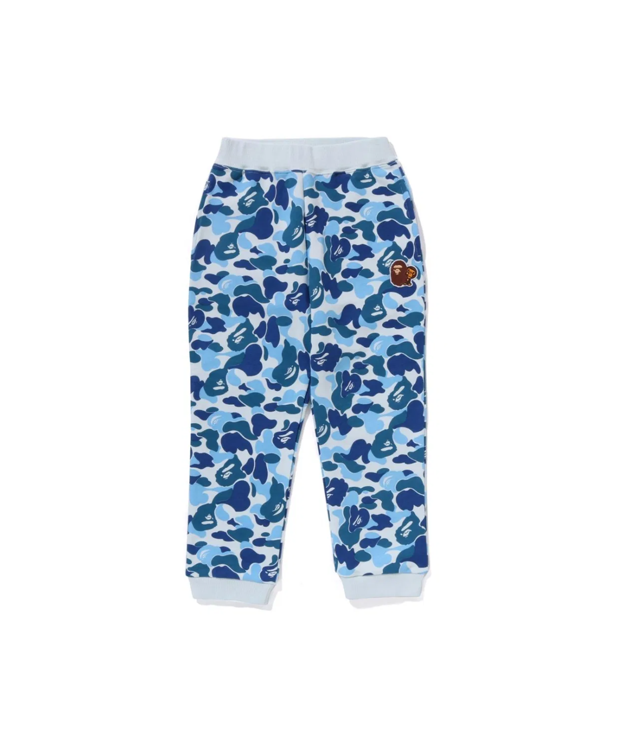 Детские спортивные штаны с камуфляжным принтом, модель ABC CAMO APE & MILO ONE POINT SWEAT PANTS A BATHING APE, Синий