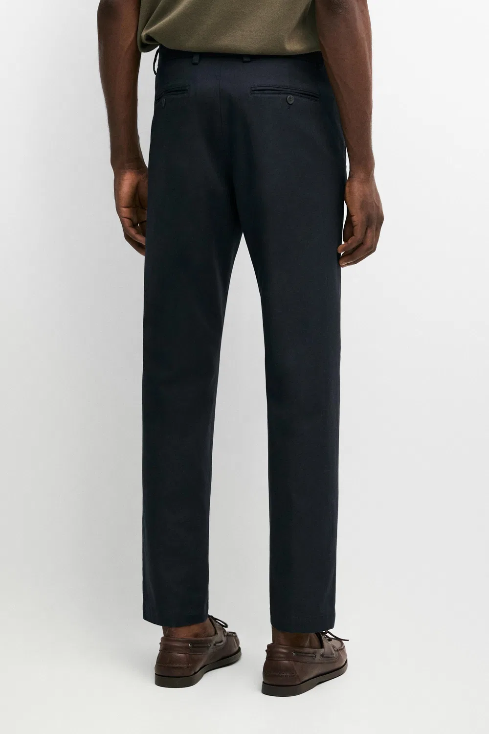 Брюки Massimo Dutti, узкие, темно-синий — фото 3