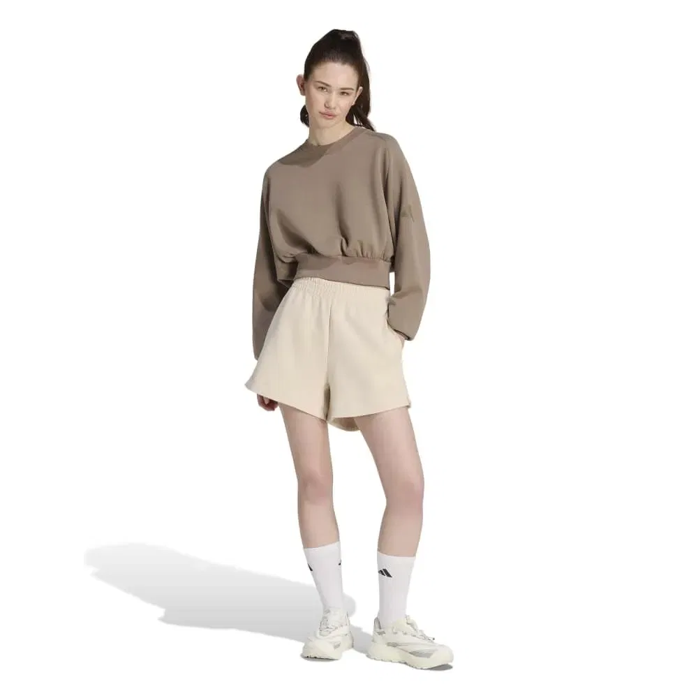 Свитшот свободного кроя Soft Lux All SZN Adidas, серый — фото 4