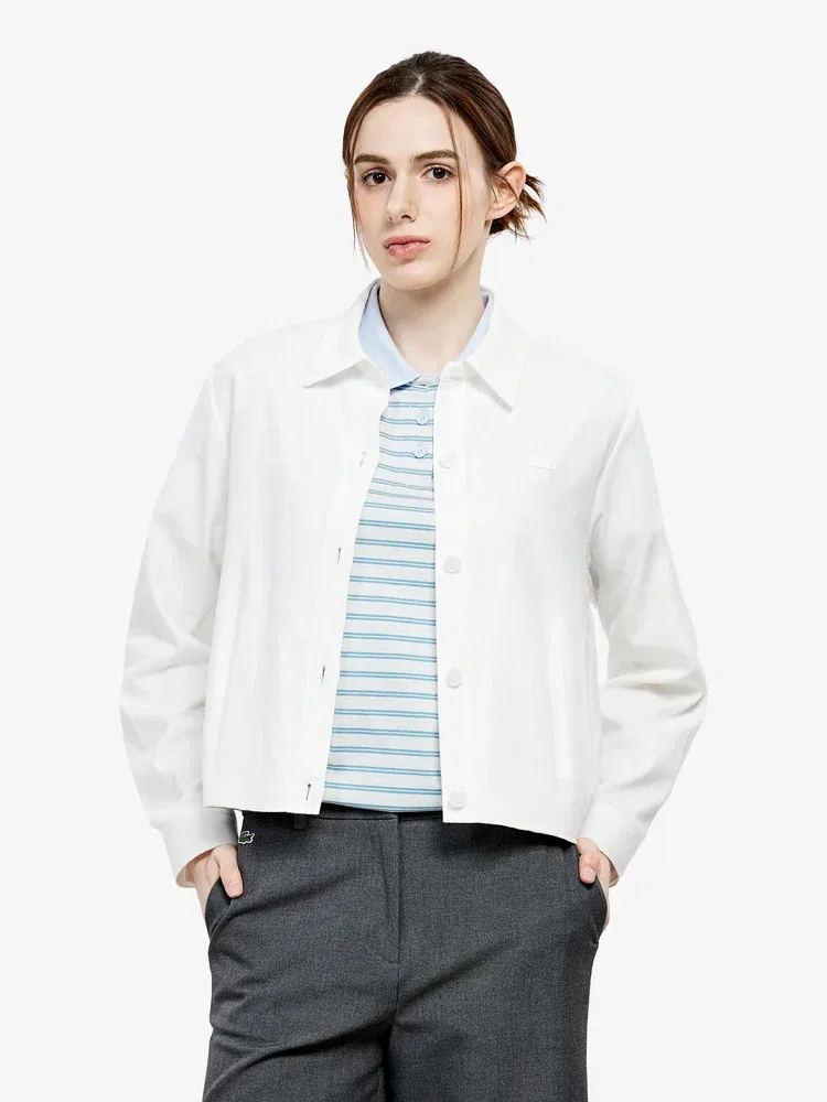 Жакет летний LACOSTE White, Льняной, Белый