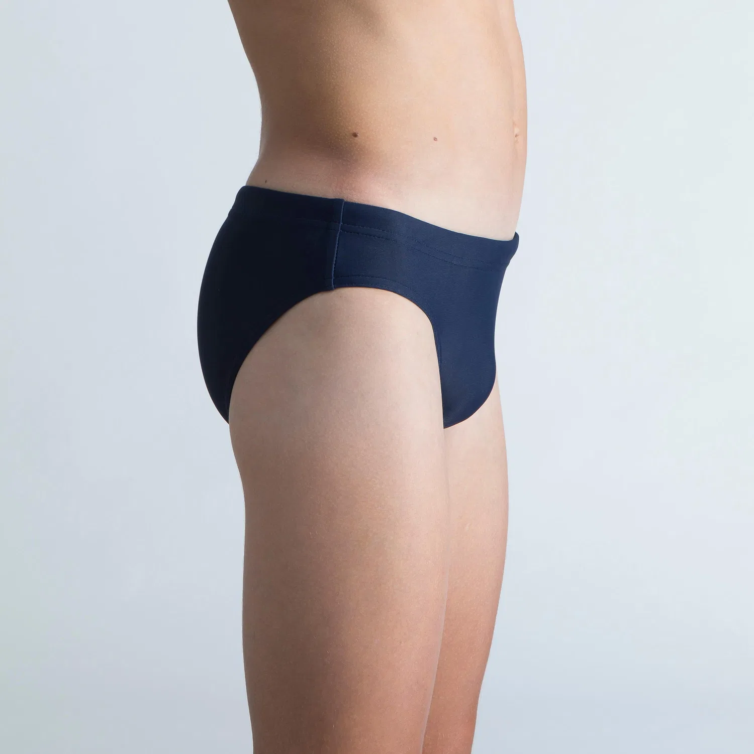 Детские плавки для мальчиков базовые Slip 100 Basic Decathlon, Stahlblau — фото 2
