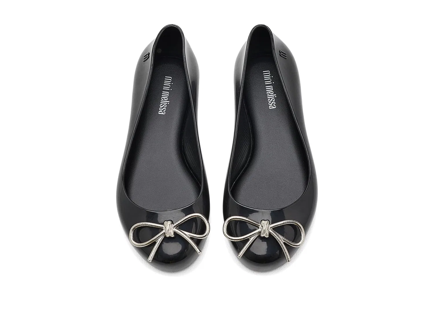 Балетки Sweet Love Chrome (для маленьких и больших детей) Mini Melissa, Black/Onix — фото 3