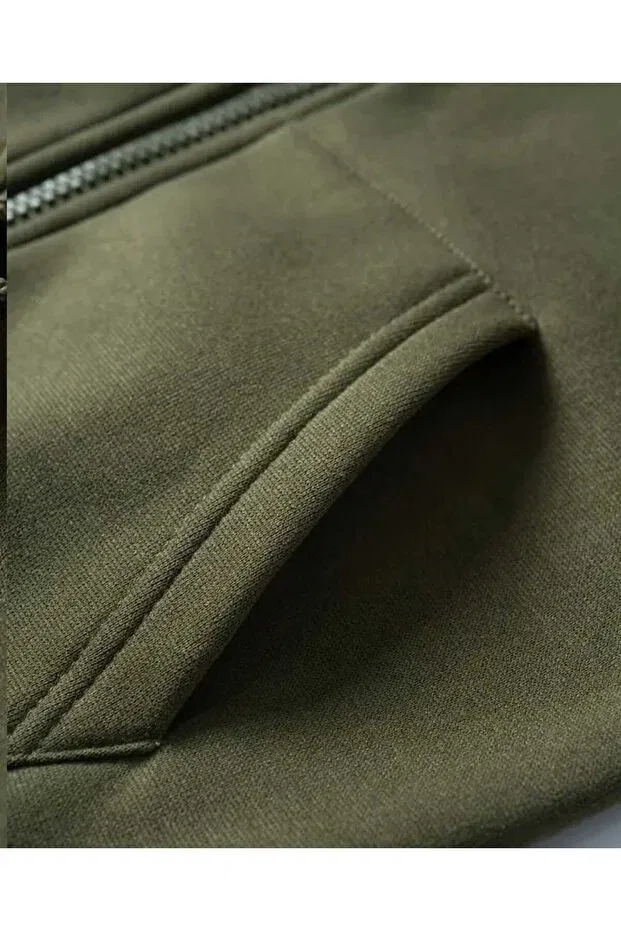 Детский кардиган для мальчиков и девочек с капюшоном Bebeğime Çorap, Khaki — фото 3