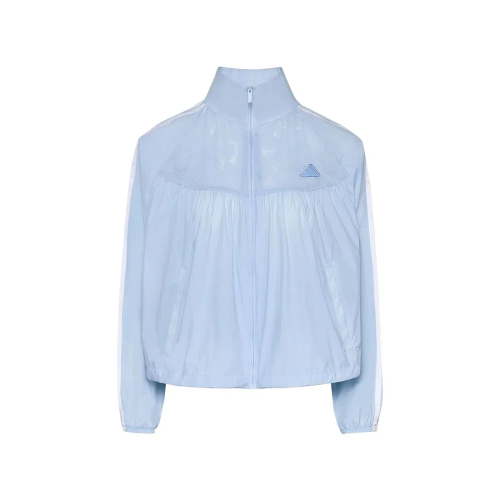 Женская куртка с воротником-стойкой, синяя, Adidas