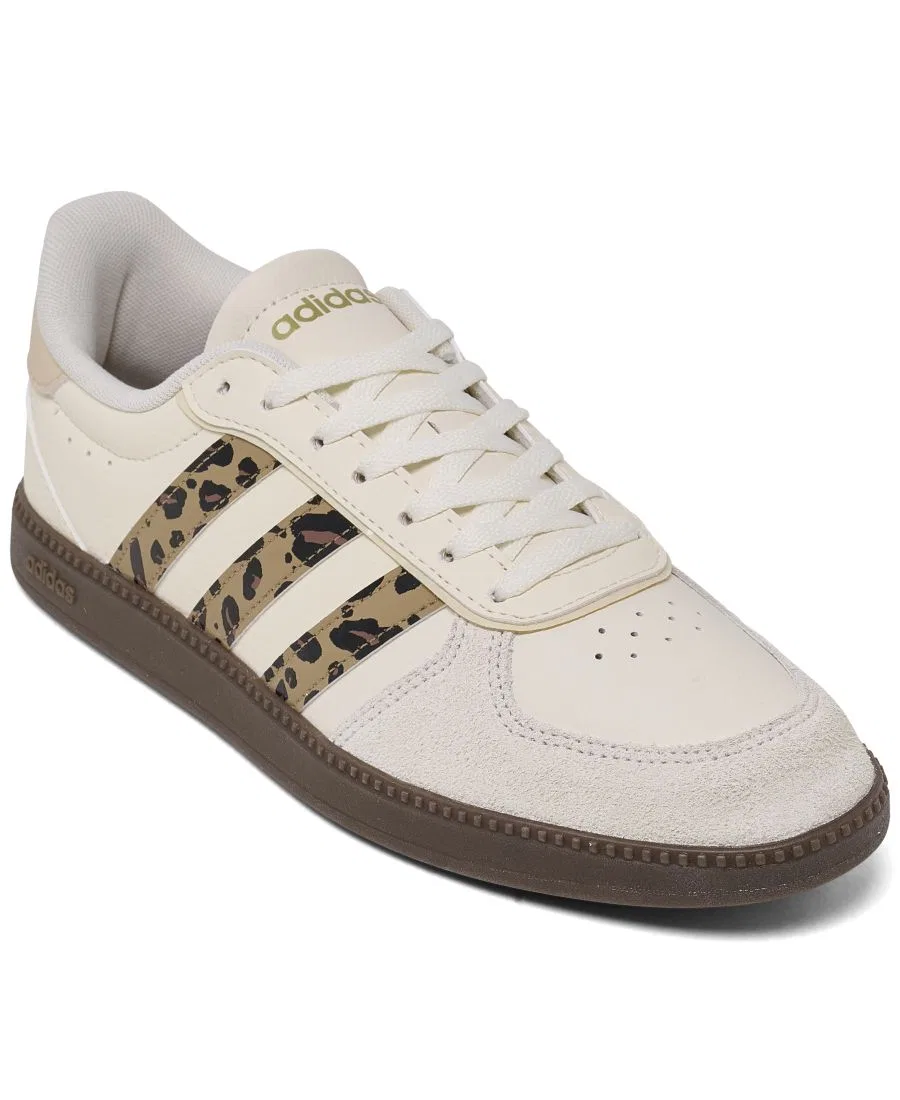 Кроссовки с кожаным верхом Break net Sleek Lifestyle Sneakers adidas, White Cardboard Sand