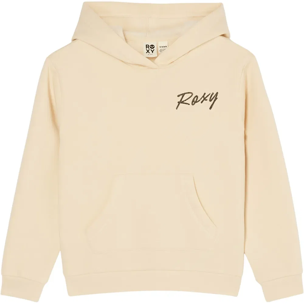 Детское худи для девочек с принтом Surf Feeling Roxy, Beige — фото 3