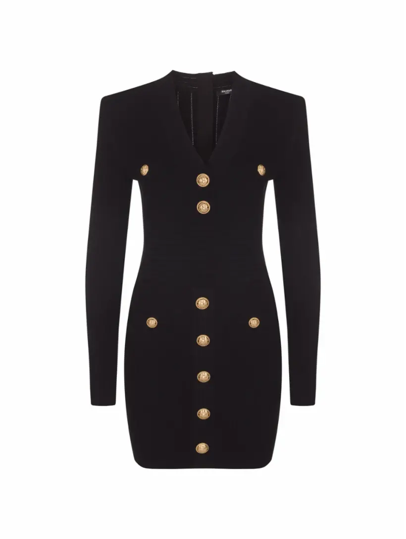

Трикотажное платье Balmain, черный
