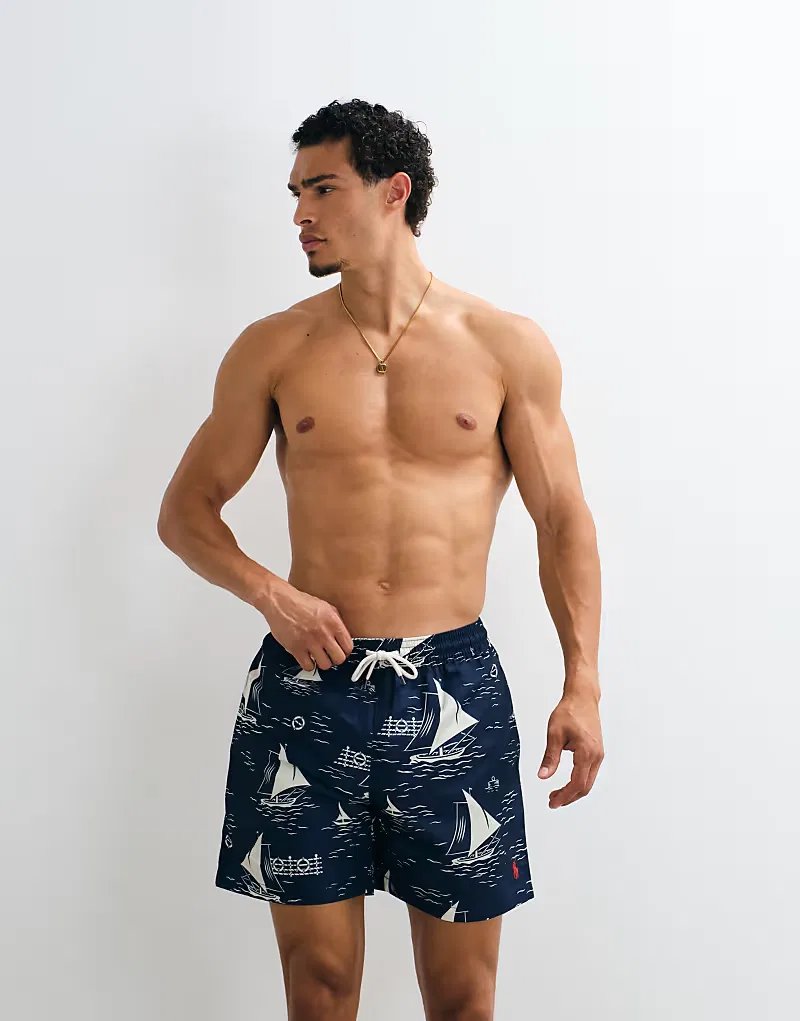 Плавки Polo Ralph Lauren Traveller с принтом парусной лодки — фото 4
