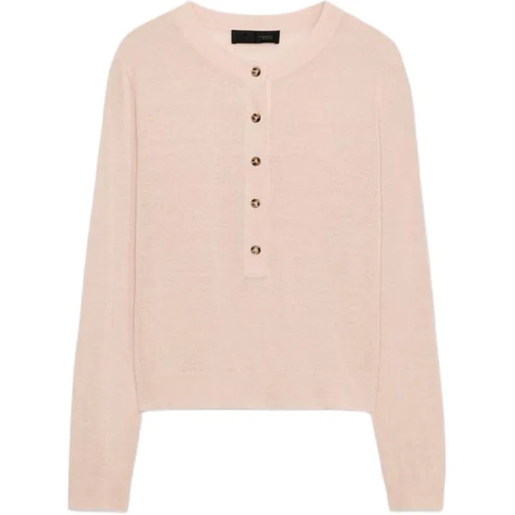 Женский джемпер с круглым вырезом Light Pink ZARA, Светло-розовый