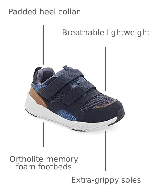 Детские кроссовки для мальчиков M2p Brighton-Adapt Stride Rite, Navy — фото 3