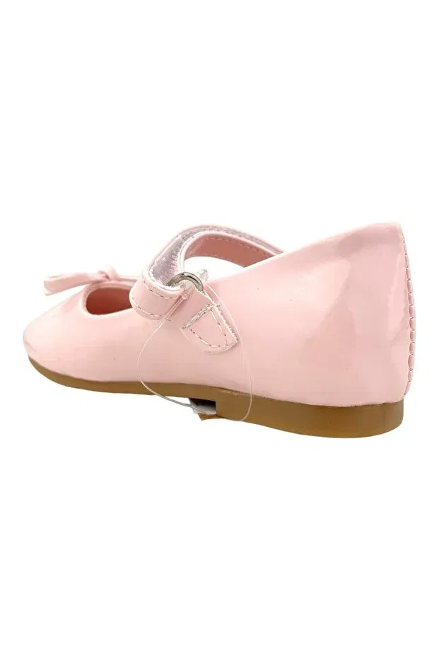 Детские балетки для девочек с бантом Nubebe, Powder Patent Leather — фото 3